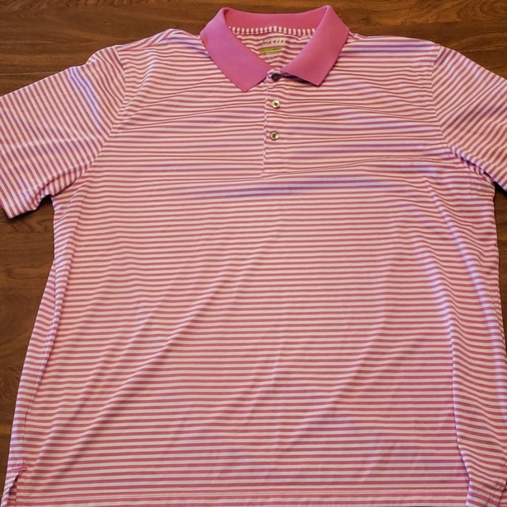 IZOD Pink and White golf shirt